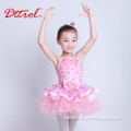 D032002 Pink sleeveless kids party dresses dance costume tutu skirt